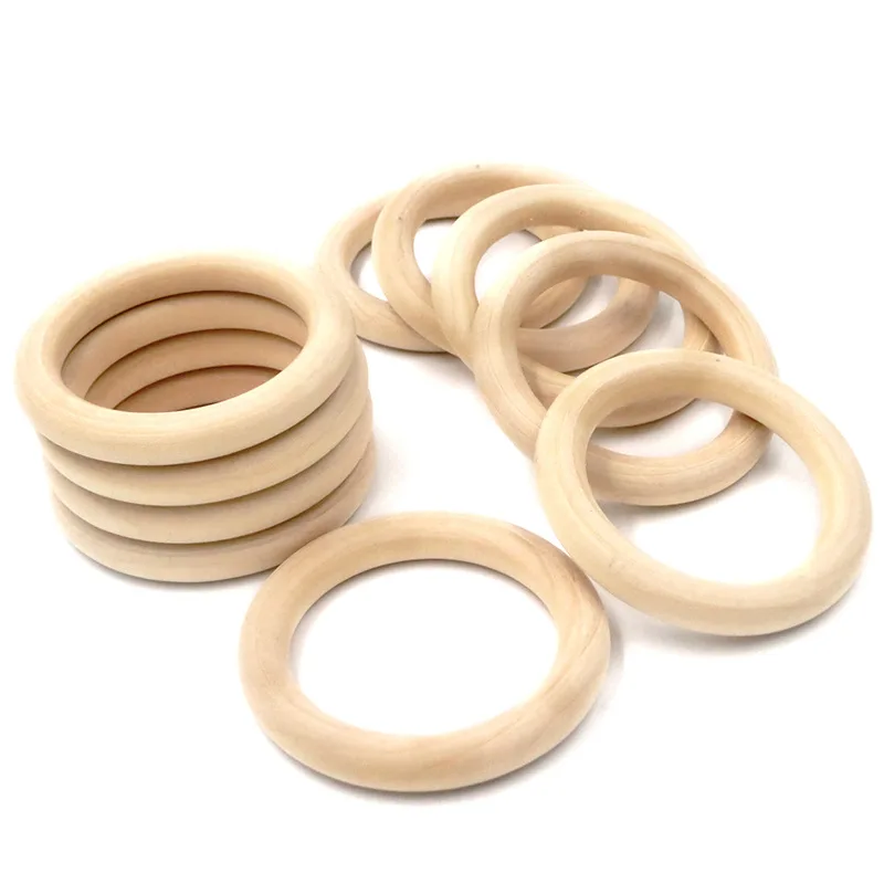 Baby DIY Accessory Nursing Round Ring WBT007 Wooden Teether Bracelet necklace Making toddler wooden teether ring