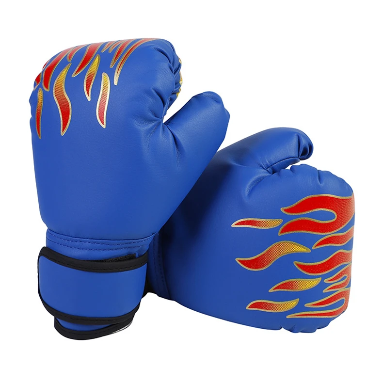 adult/Children Boxing Gloves Kids PU Leather Flame Sanda Boxing Training Glove Professional child Breathable Sparring mma