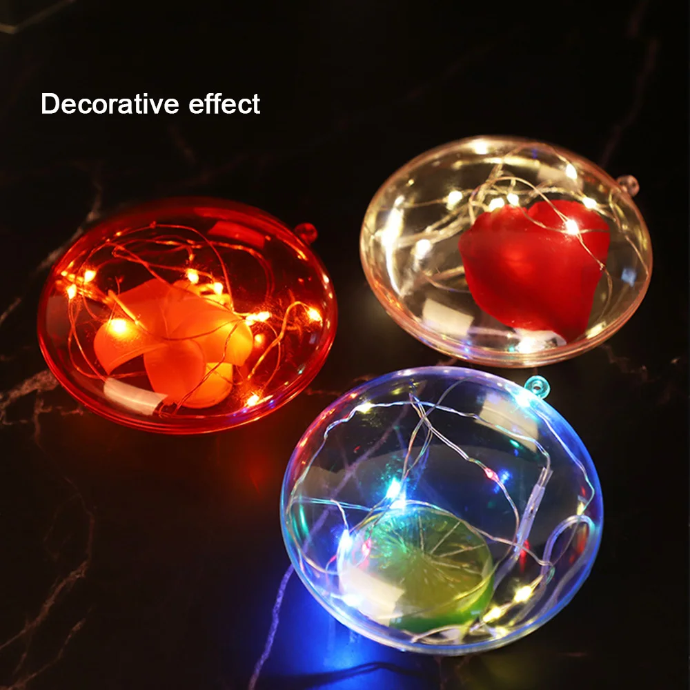 8-11cm Oblate Shape Christmas 2022 Transparent Ball christmas tree ornaments Christmas and new year Home decor Wedding Decor