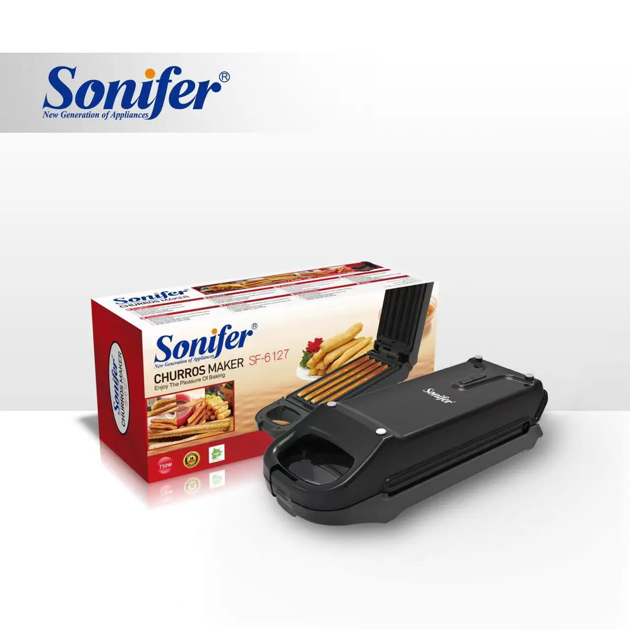 Sonifer SF-6127 wholesale new home use non stick automatic mini electric churros maker machine waffle stick