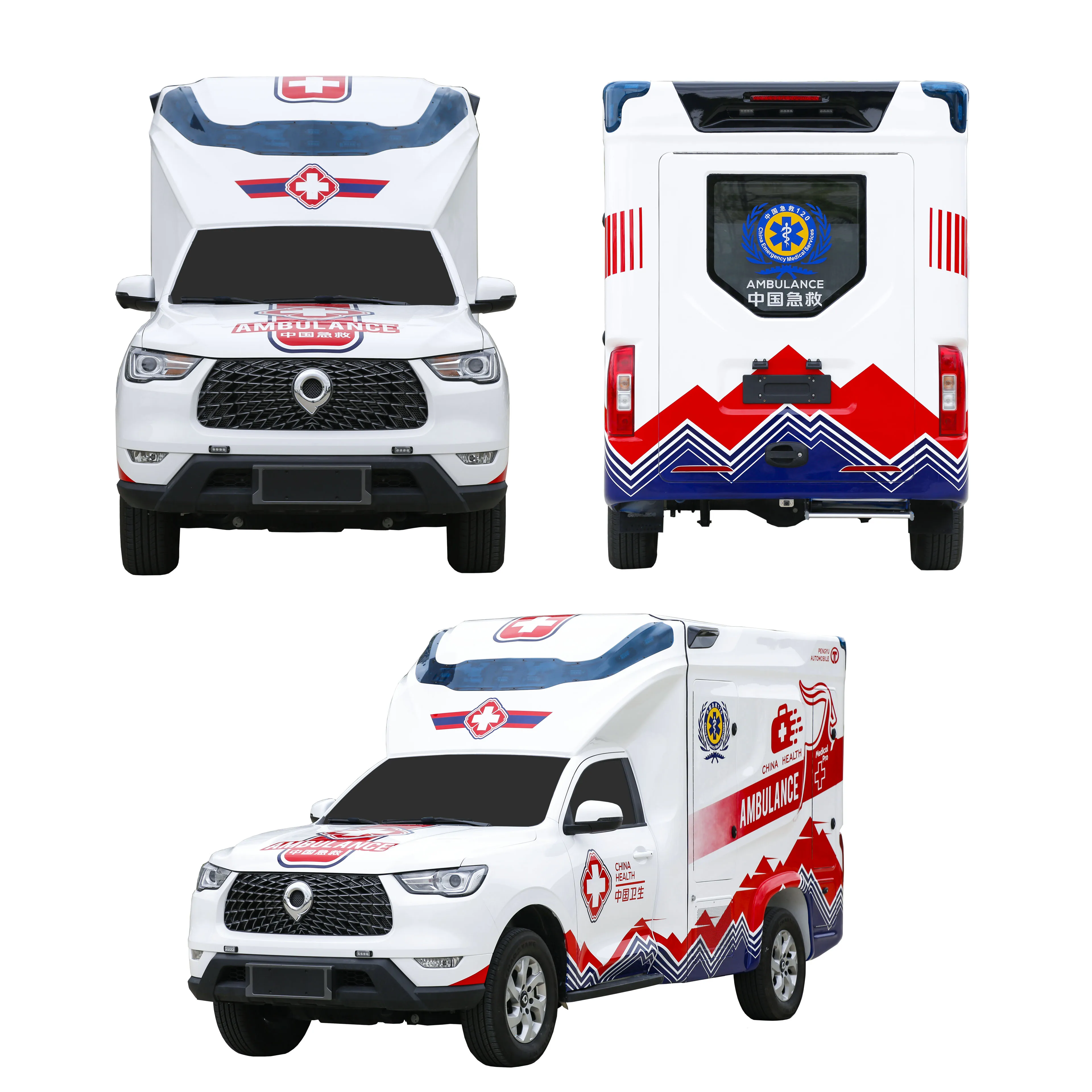 Great Wall POER off-road left hand drive First Aid Ambulance Car Monitoring Medical ICU Ambulance Vehicle Euro 6 in good price