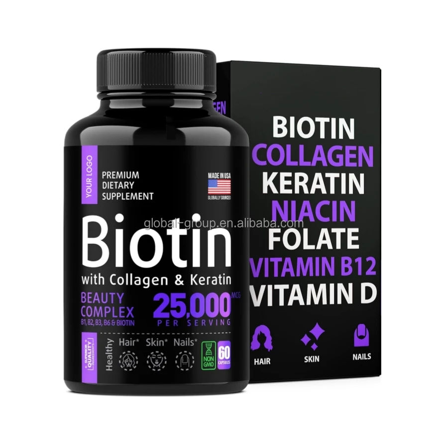 OEM Private Label hair gummies supplement biotin hair gummies biotin capsules vitamin