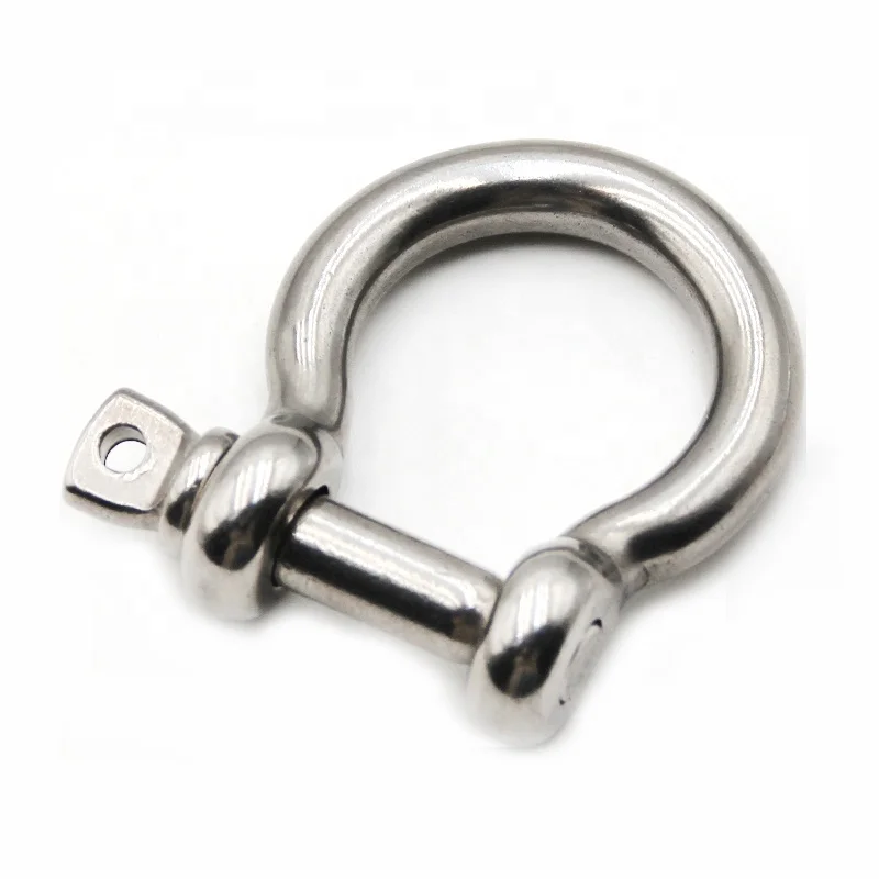 OEM Heavy Duty Stainless Steel 304 316 European Type 6MM Screw Pin Wire Rope Bow Shackle