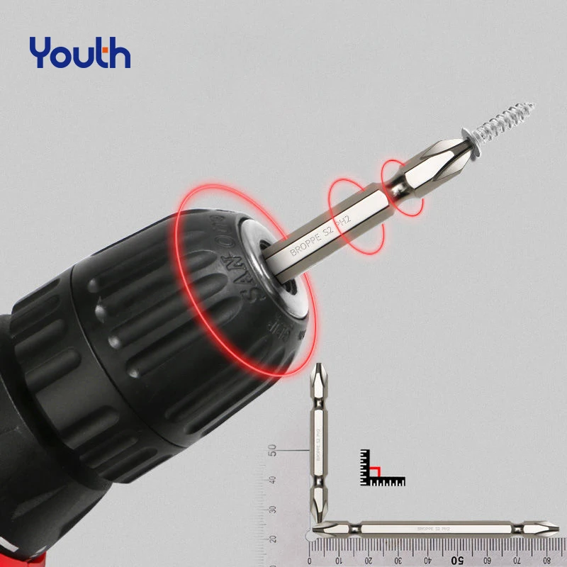 YOUTH Cross bit drill Head Screwdriver Bits Hand Tools Anti Slip Electric Hex Shank Magnetic Screwdriver Drill Bit