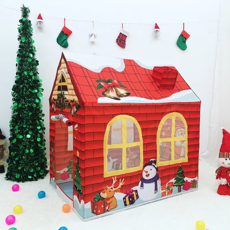 OEM Princess Kids Christmas Gift Play Tent Indoor Castle Children Foldable Playhouse Stars Pattern Kids Tent Teepee