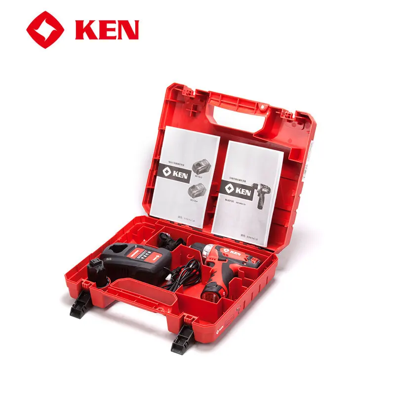 
KEN 12V10mm electric double speed multifunctional screwdriver Cordless ldrill BL721220C 