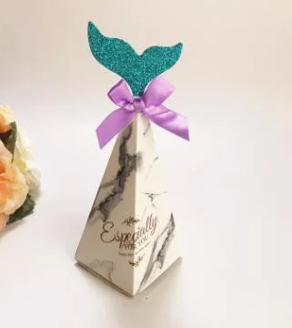 OurWarm Under the Sea Party Candy Boxes Little Mermaid Party Supplies Theme Mermaid DIY Gift Box Birthday Party Decorations Kids