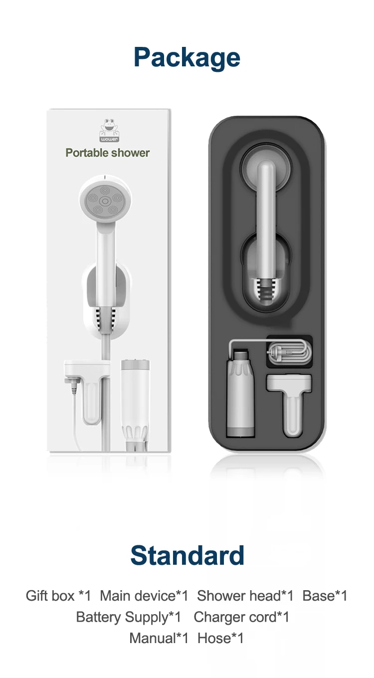 Multifunction Outdoor Bath Set Electric USB Rechargeable Portable shower for Camping Gardening Pet Cleaning