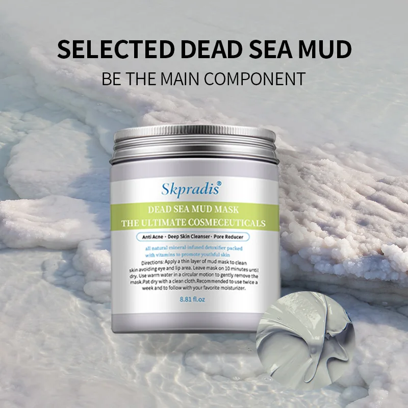 OEM Dead Sea White Mud Mask Deep Cleansing Blackhead Treatment Oily Skin Facial Care Dead Sea Mud Mask