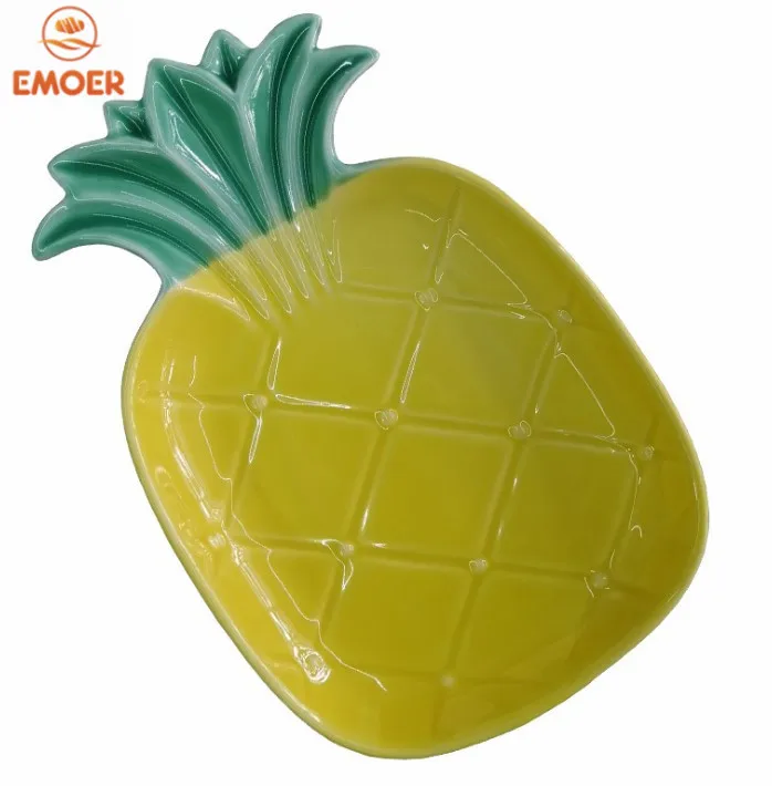 Pineapple ceramic plate creative ceramic rice fruit  plate lovely  tropical style Nordic dish personality plate