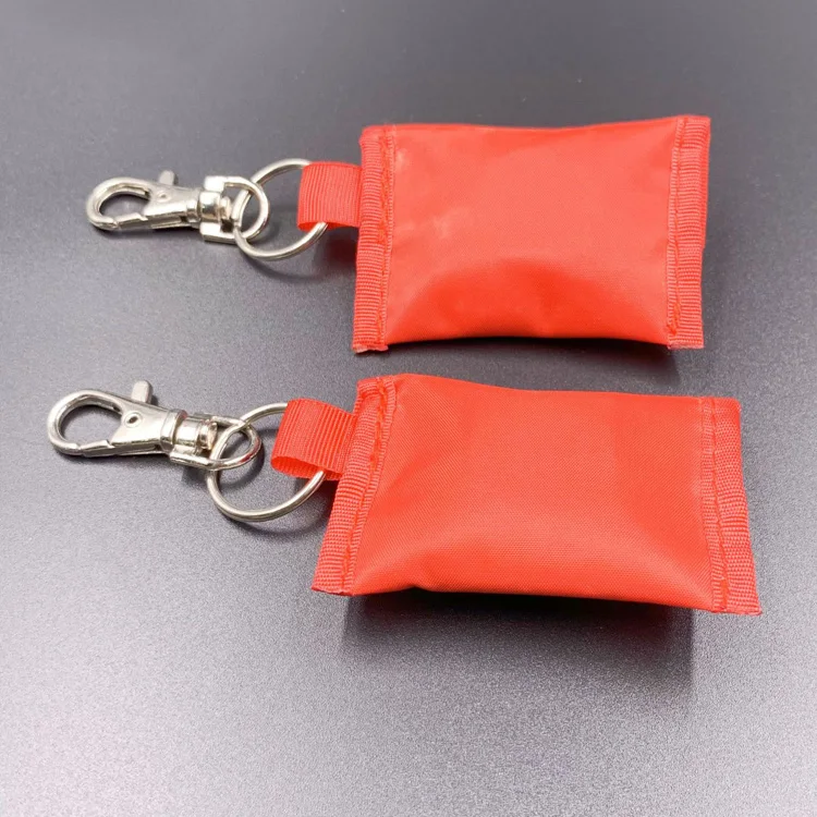 MM-CPR007 Mouth to Mouth Portable CPR pocket first aid kit in custom logo printing nylon bag for Gift