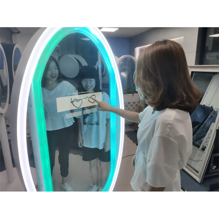 OFF Logo Customized Magic Beauty Selfie Tower Mirror Photo Booth