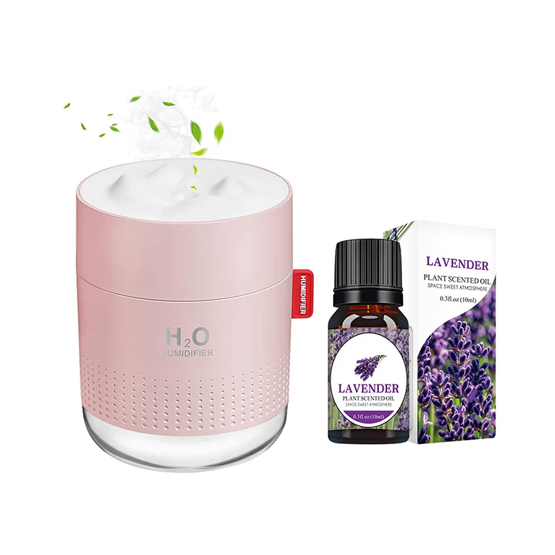 Wholesale 500ml Pink USB Car Aroma Diffuser Personal Desktop Ultrasonic Cool Mist Air Humidifier with 1pcs Essential Oil