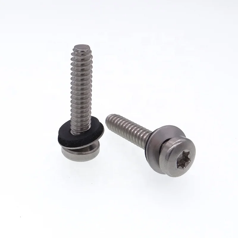 Screws with EPDM sealing washers Stainless steel A2 Torx SEMS screws