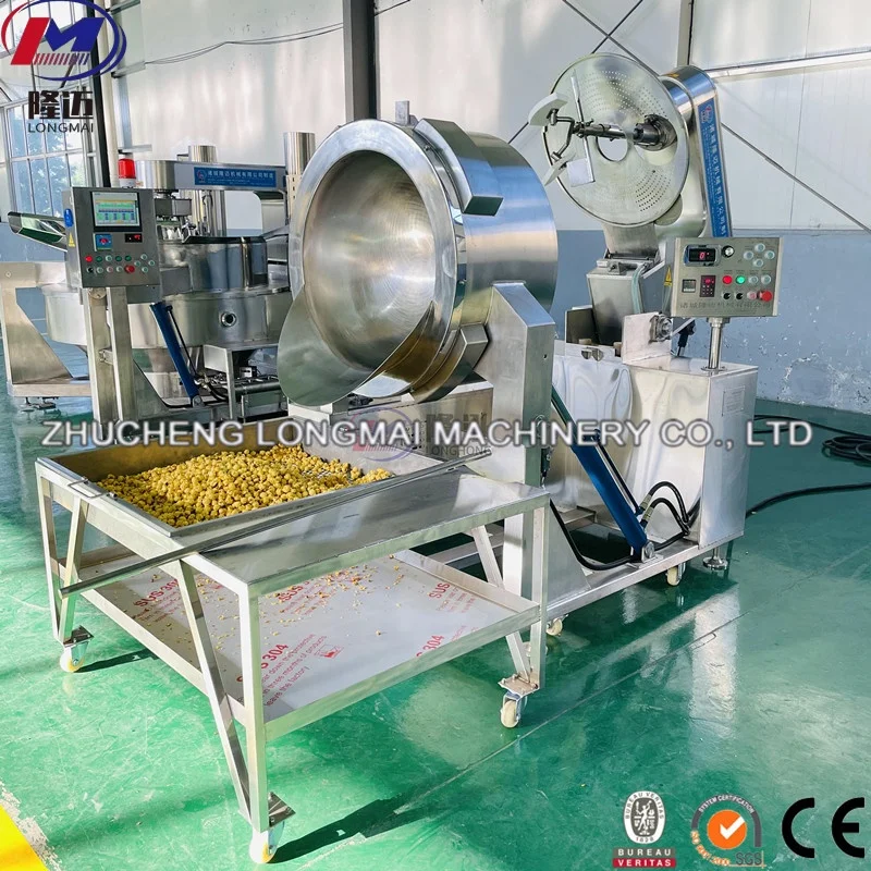 Ce Approved Automatic industrial Gas Popcorn Maker Industrial Sweet Flavor Popcorn Machine