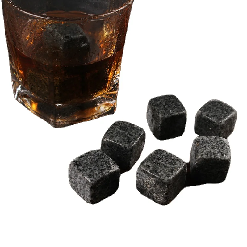 Laser Etched Logo Soapstone Whiskey Stones New PC Cube Bar Accessories-Wine Beer Drinking Cup Boxed Ice Cube Commercial Food Use