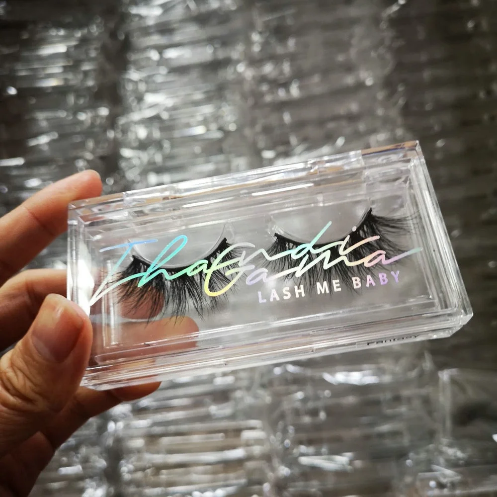 
 Оптовая продажа, акриловая коробка для ресниц с индивидуальным логотипом, пластиковая упаковка для ресниц  