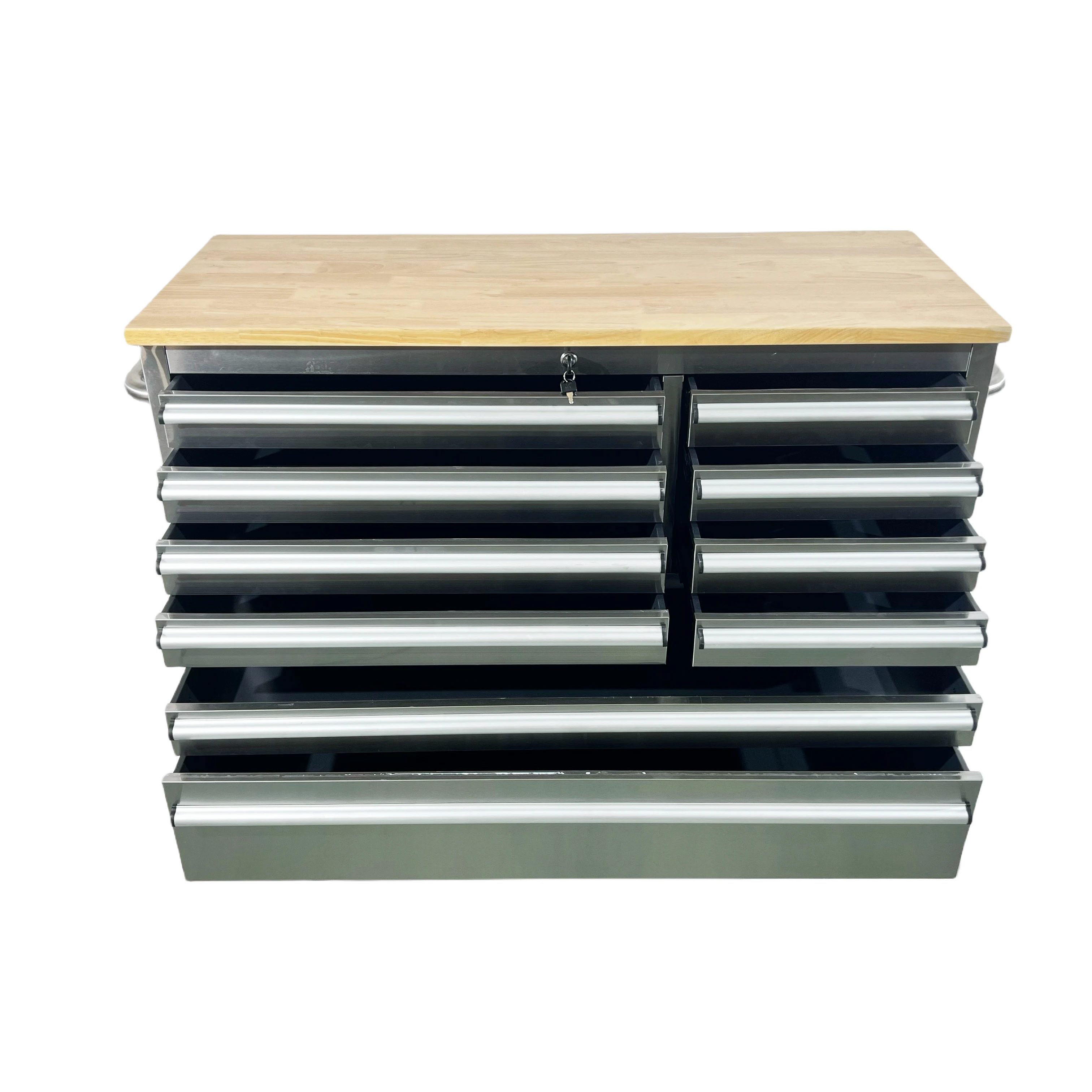 China Factory Lockable Rolling Work Benches 10 Drawer Workshop Tool Storage Cabinets
