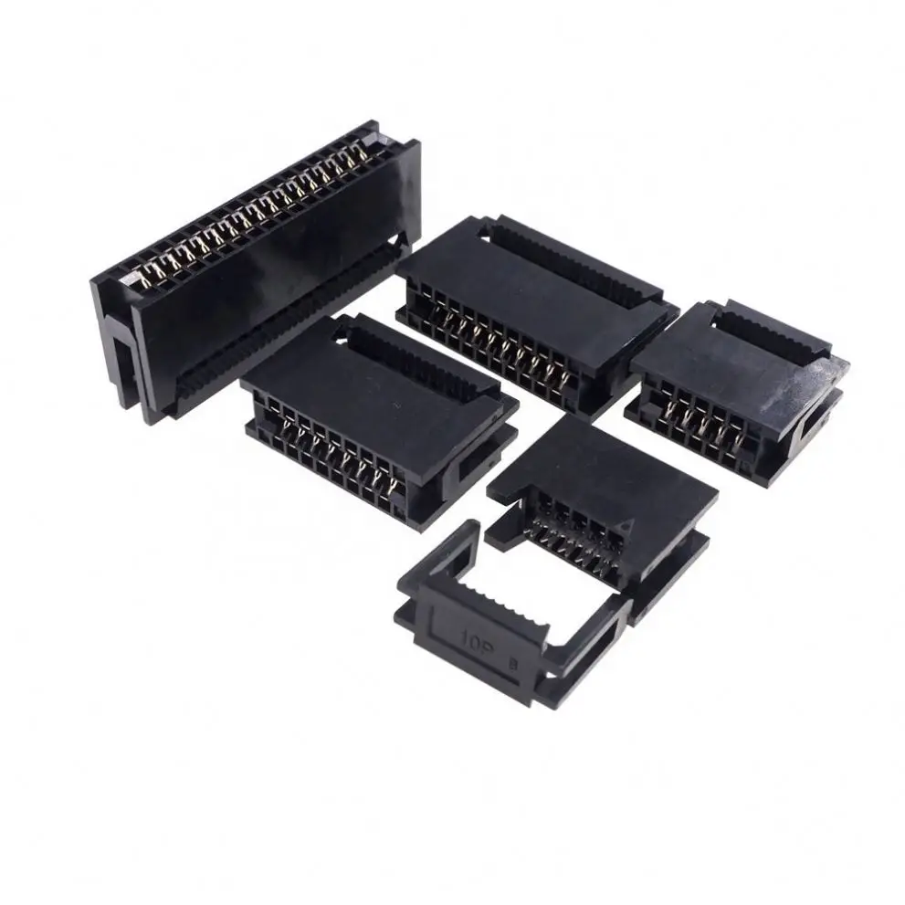 Lul2651 28AWG IDC слот 2 54 мм Золотые Пальцы HIF5 серии карты края типа ленточный Кабельный разъем 10 14 16 20 26 30 34 40 50 60 64 Pin