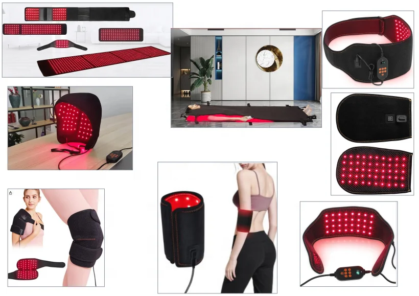 Infrared Light Therapy Heating Wrap Belt for Body Back Knee Shoulder Waist Muscle Pain Relieve Inflammation Portable 650&850nm