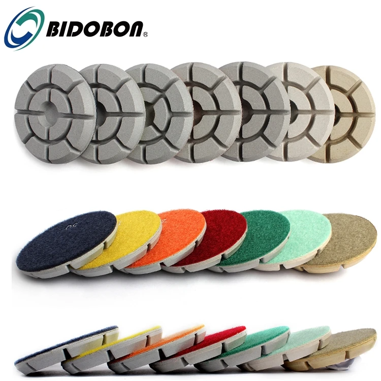 Новые гибридные Алмазные полировальные колодки Bidobon для бетона 3