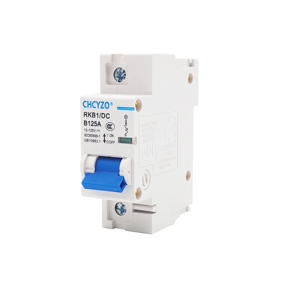 RKB1/DAB125A 125V 1P 100A Curve DC Miniature Circuit Breaker for PV System