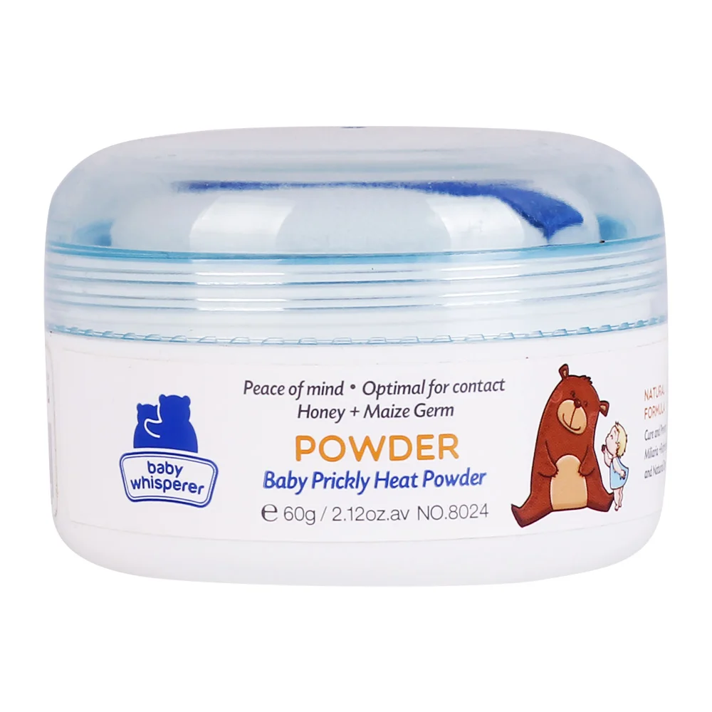 
Baby care products Natural color Pure talc powder with high quality with powder puff. 