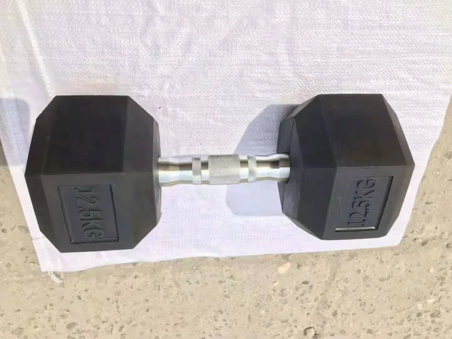 Fitness Gym Hexagonales 20 kg 2.5kg 45 lb Rubber Coated Weights Hex Dumbells Dumbbells Set