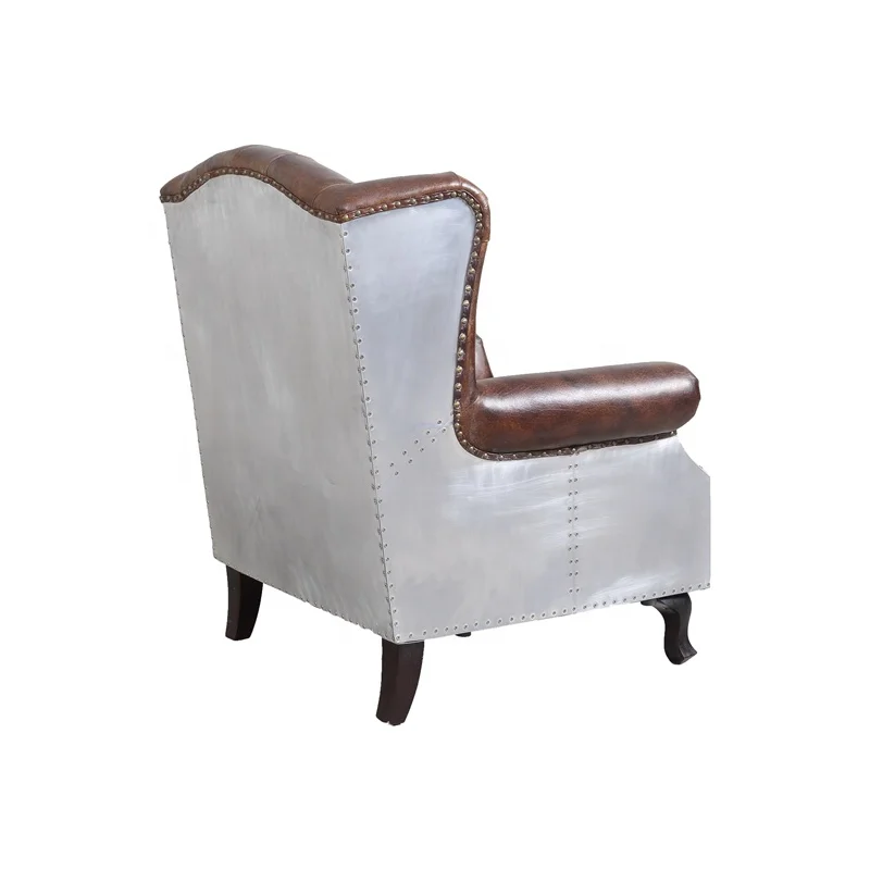 American Style English Industry Small Grey Chair Velvet Modern Simple Creative Patchwork Chinese Single Round Nice Armchair