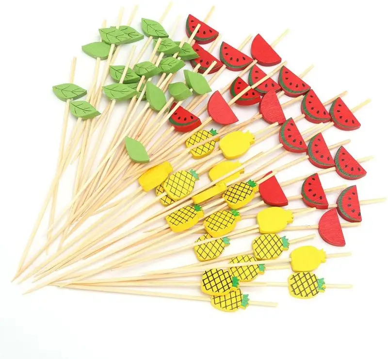 Acrylic Cocktail Sticks Custom Bamboo Decorative Party Food Picks Cocktail  for for Appetizers Picks