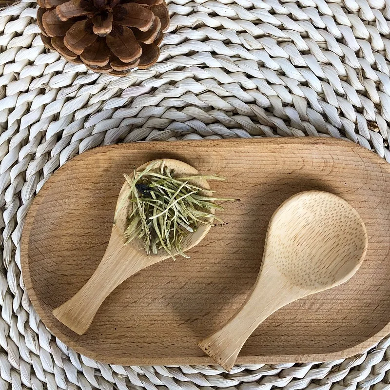 Factory Wholesale High Quality Tea Set Accessories Spice Rice Mini Coffee Tea Spoon Small Spoon Bamboo Tea Spoon