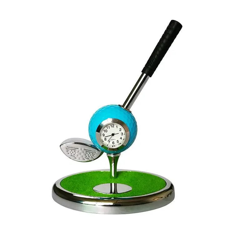 New Design Golf Stuff Pen Holder Mini Desktop Golf Ball Pen Stand