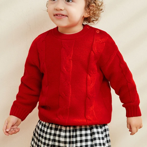  Winter baby sweater trendy twist girls knitted