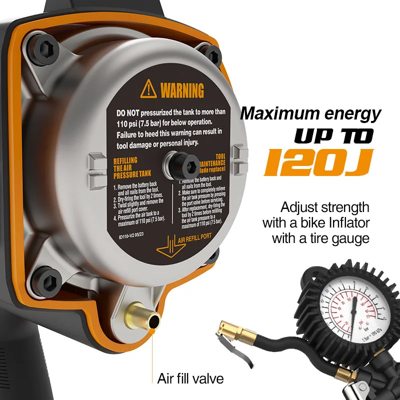 Freeman M18 21 Degree Round Head 2 1/2 Inch Battery Operated Electrical Cordless Nail Gun Machine Angle Framing Nailer