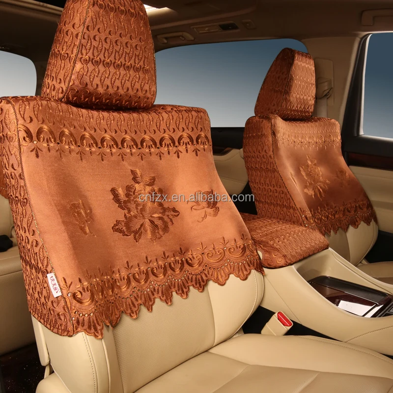 New Design Luxury Factory Supply Velvet Universal Car Seat Cover With Exquisite Embroidery