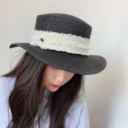 Wholesale Luxury Wide Brim Buy Straw Sun Top Hat for Women Custom Fashion Sun Protection Paper Straw Beach Hat