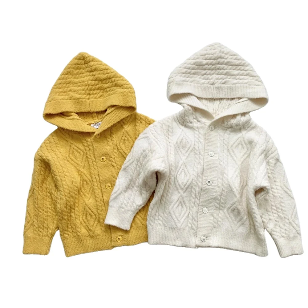 Custom Casual Baby kids Boys Cotton Knitwear Cardigan Hoodie Sweaters
