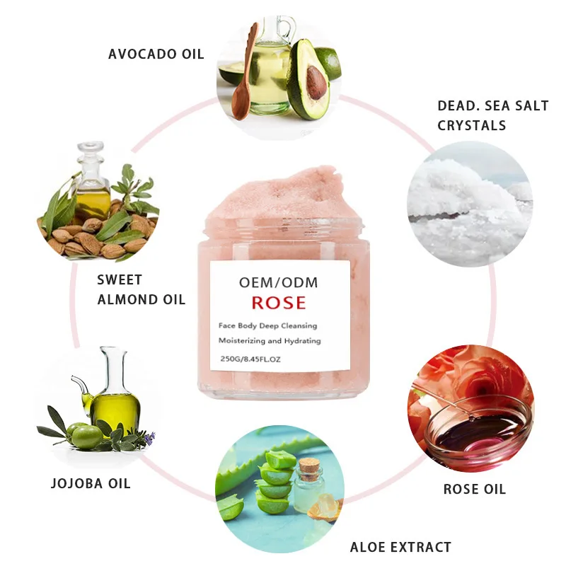 Scrub Whole Body Whitening Scrub Exfoliating Plant Private Label Organic Sea Salt Scrub