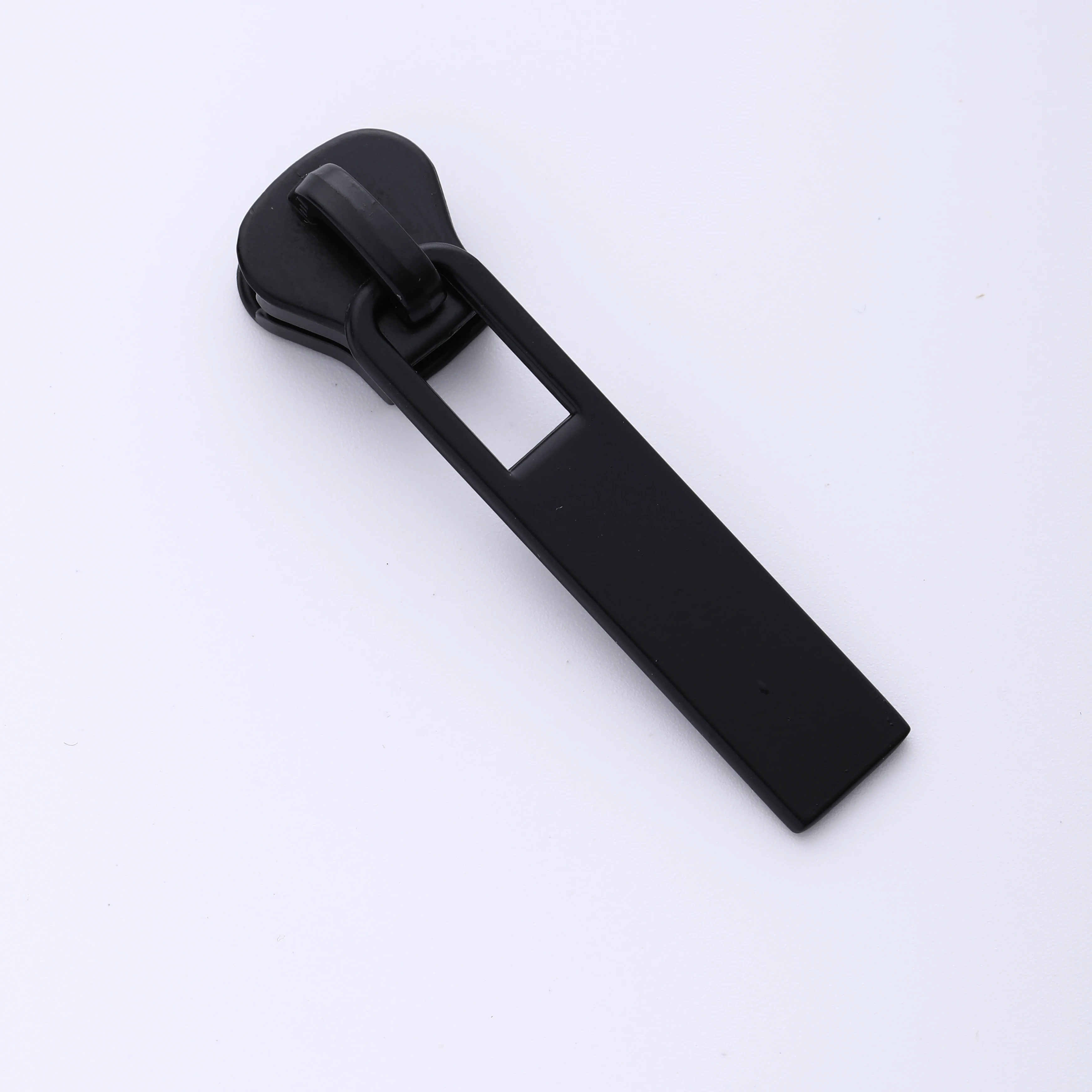 Custom matte black engraved logo name creative pattern zipper puller nylon zipper slider puller for luggage