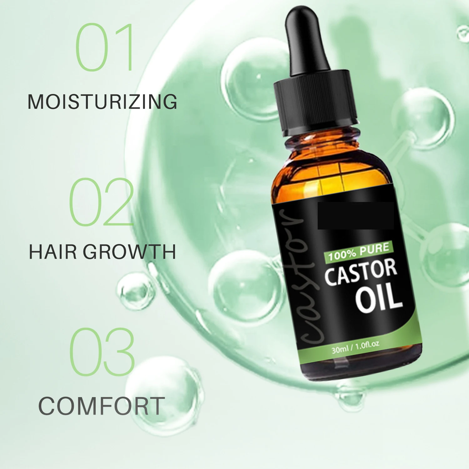 Private label 100% Pure Cold Pressed Organic Castor Oil Hexane Free Eye Lash Growth Castor Essential Oil For Hair Growth