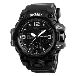 SKMEI 1155B G Watch Style Digital Watches Analog Digital Luxury LED Display Sport For Men top good quality watches