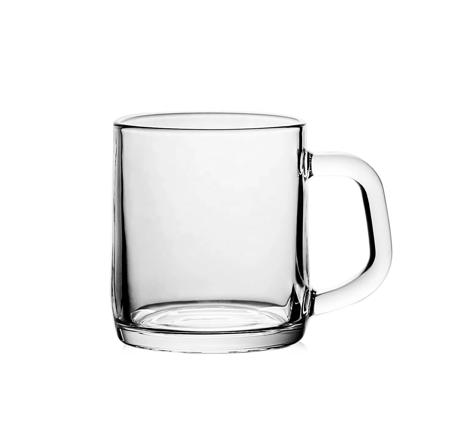 CONCISE STYLE HIGH QUALITY CLEAR GLASS BEER MUG CUP WITH