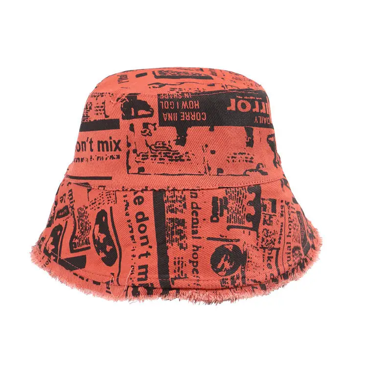 Fashing New Design Custom Cotton Print Pattern Bucket Hat Outdoor Bucket Reversible Hats With Custom Logo Hijab