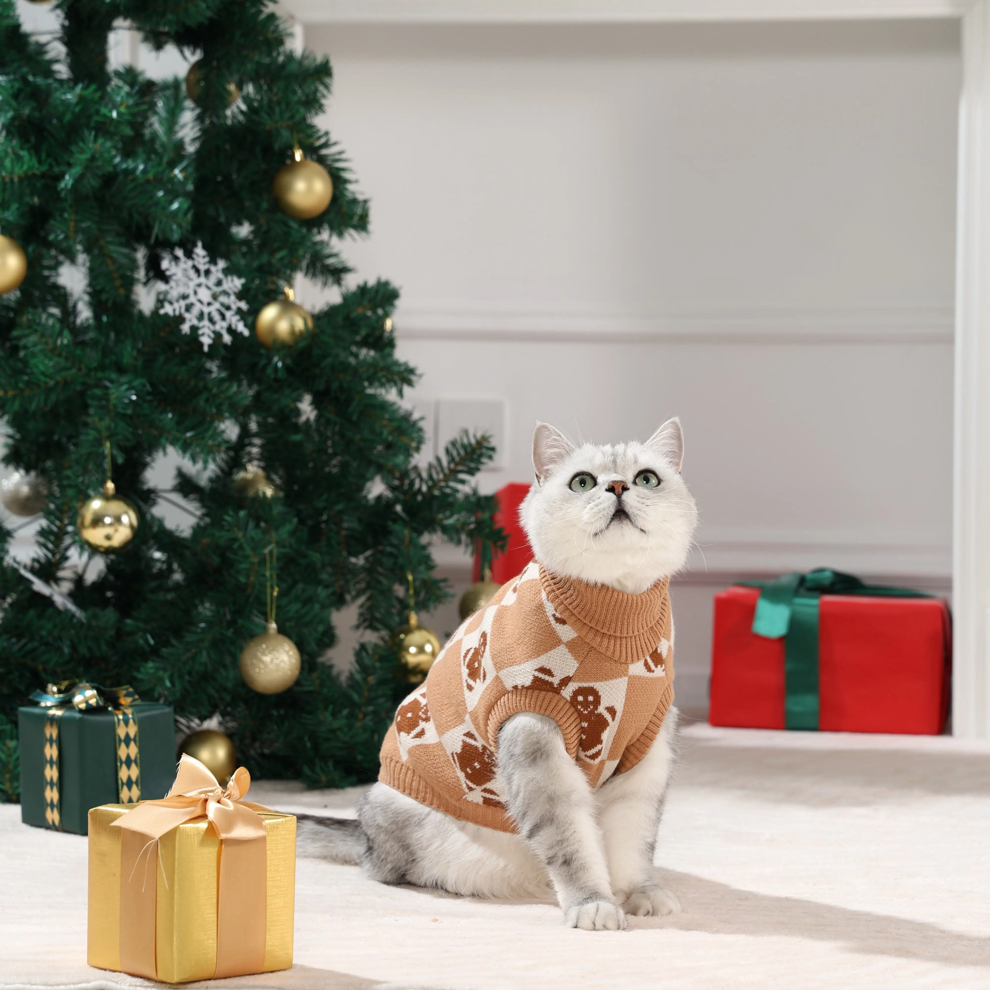 UFBemo Pet распродажа на заказ лучшие рождественские свитера для собак Хэллоуин праздничные одежда