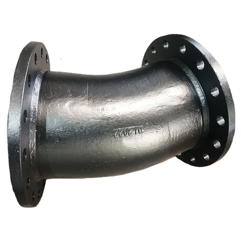 ISO2531 EN545 FBE Coating Ductile Iron Tyton Joint Double Socket 45 Degree Bend