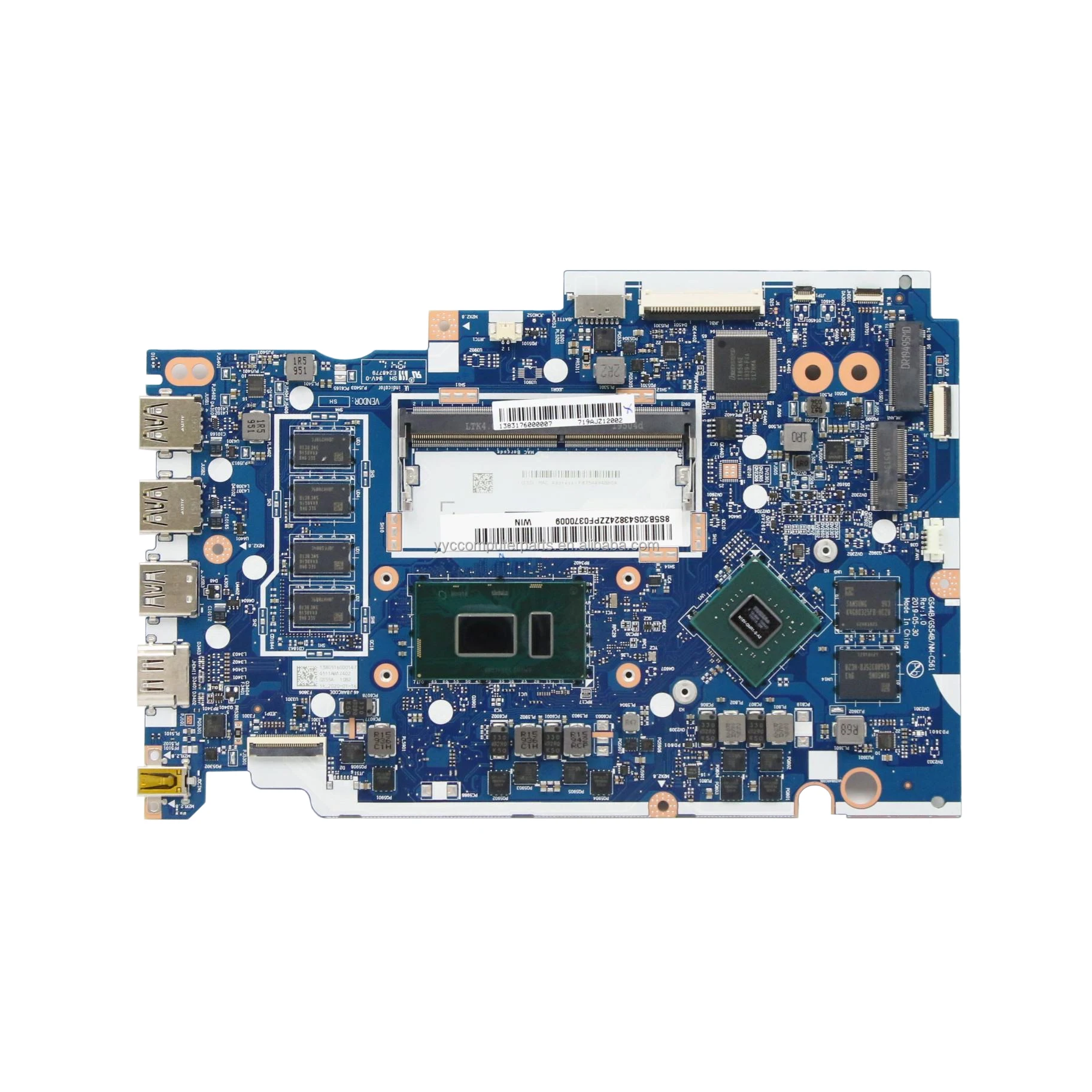 Original For Lenovo V15-IKB Ideapad S145-15IKB Laptop Motherboard I3-8130U CPU MX110 2GB GPU 4GB RAM NM-C561 FRU 5B20S43824