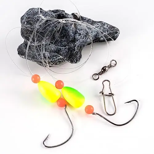 OEM 100cm  Surf Fishing Rigs Pre-Rigged Pompano Rigs with Pompano Floats Hook Swivel Snap Kit for Snapper Trout Redfish Redfish
