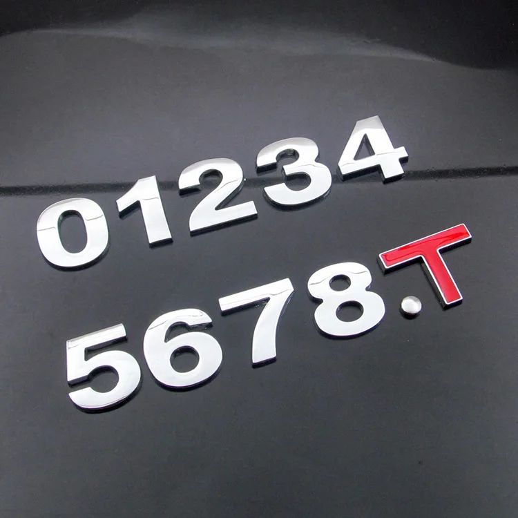 Premium chrome silver 3D metal abs plastic auto car emblems custom logo badge