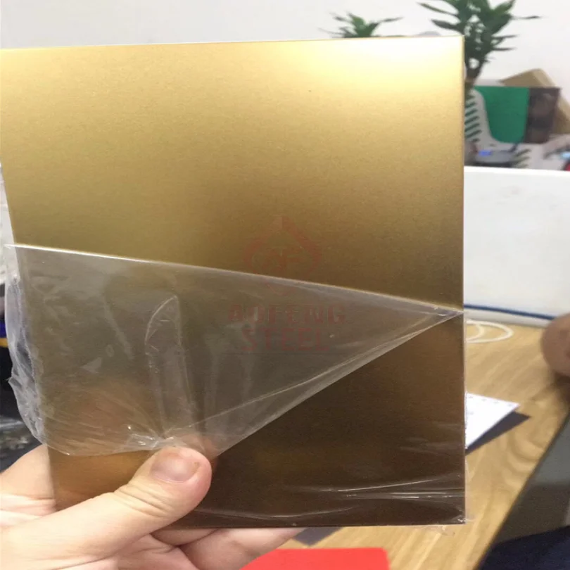 Ss 304 Plates Gold Color Metal Stainless Steel Sheet Jewelry Mirror For Ceiling Decoration