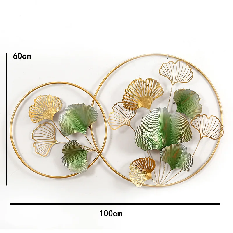 Logo Crystal Ginkgo Biloba Wall Stickers Ginkgo Biloba Home Decor Bedroom Metal Ornaments Kids Room Decoration Art Wall Decals